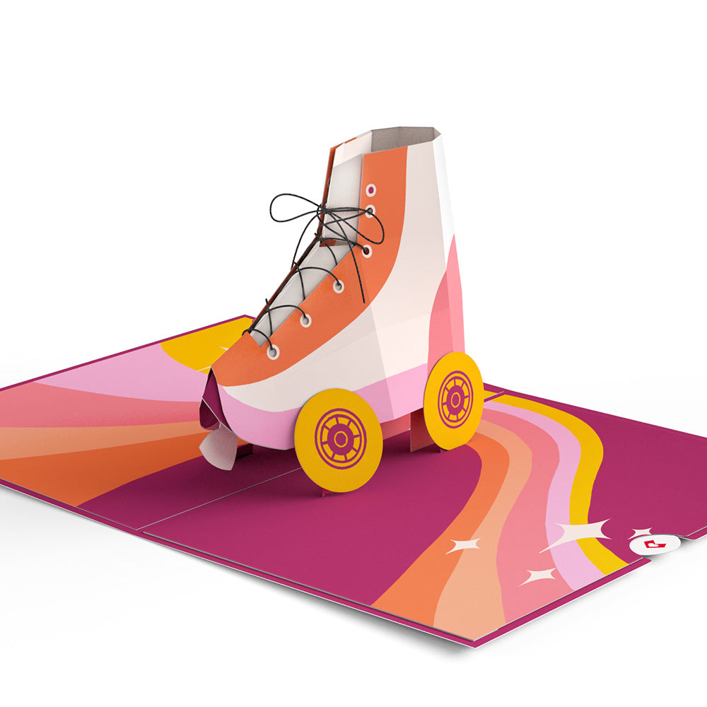Let the Good Times Roll Roller Skate Pop-Up Card