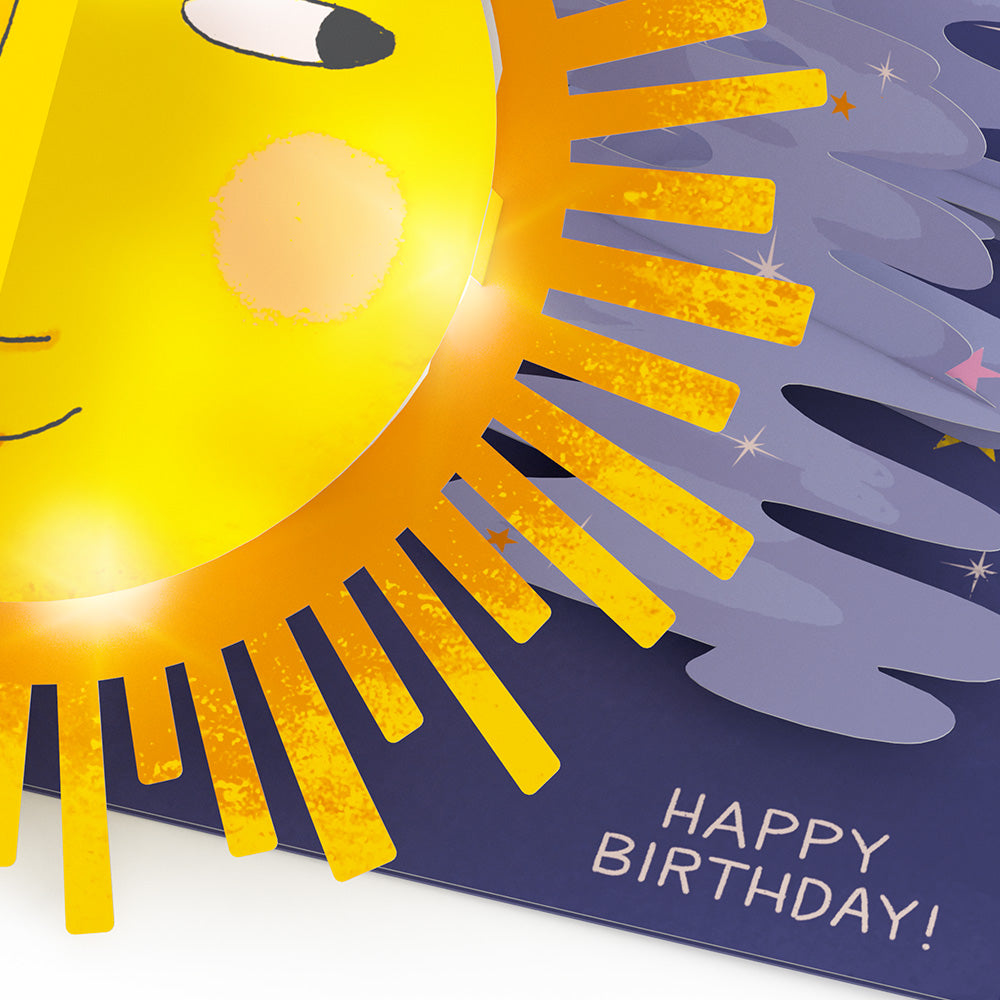 Another Trip Around the Sun Birthday Light-Up Pop-Up Card