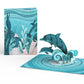 Playful Dolphins Pop-Up Card