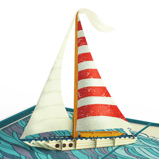Sailboat on the Horizon Thank You Pop-Up Card and Sentiment Set