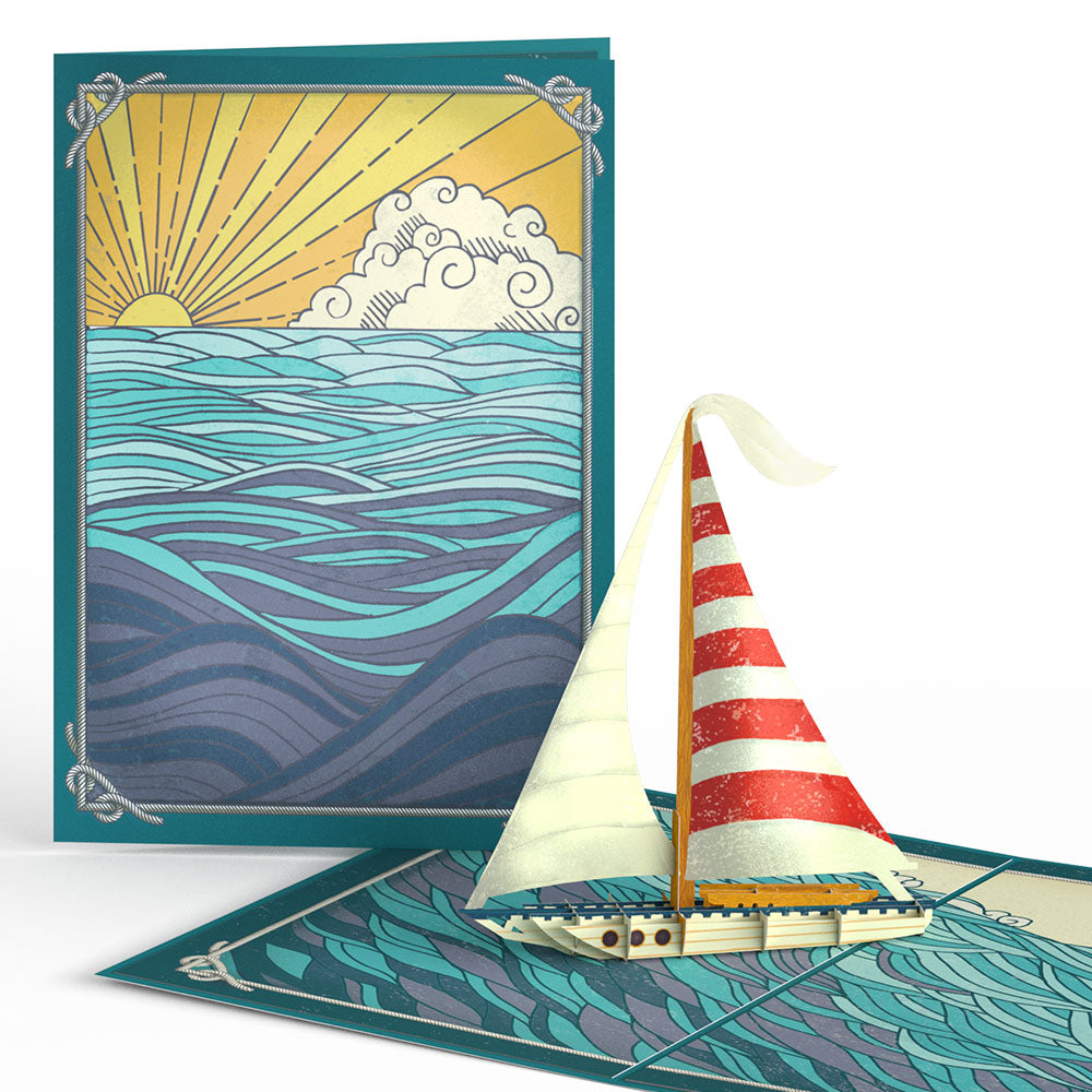 Sailboat on the Horizon Pop-Up Card