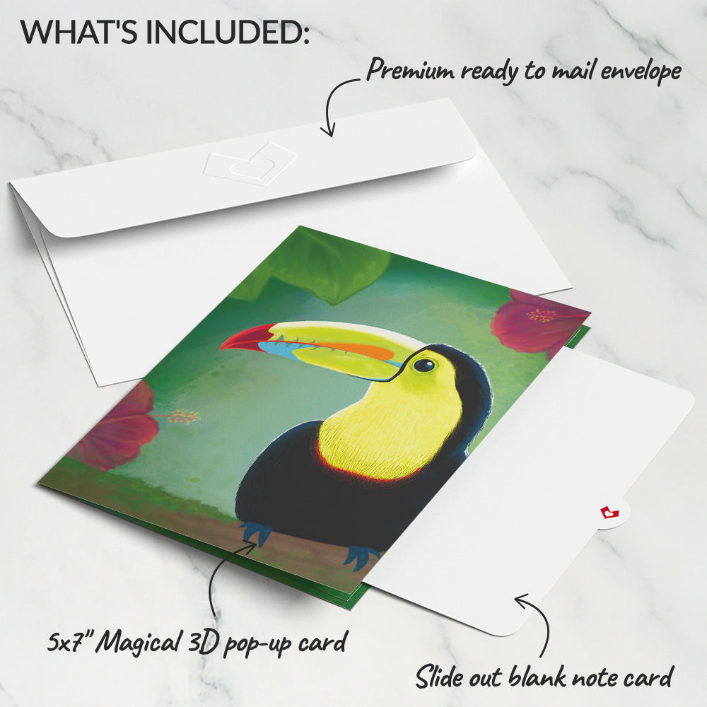 Rainforest Toucan Pop-Up Card