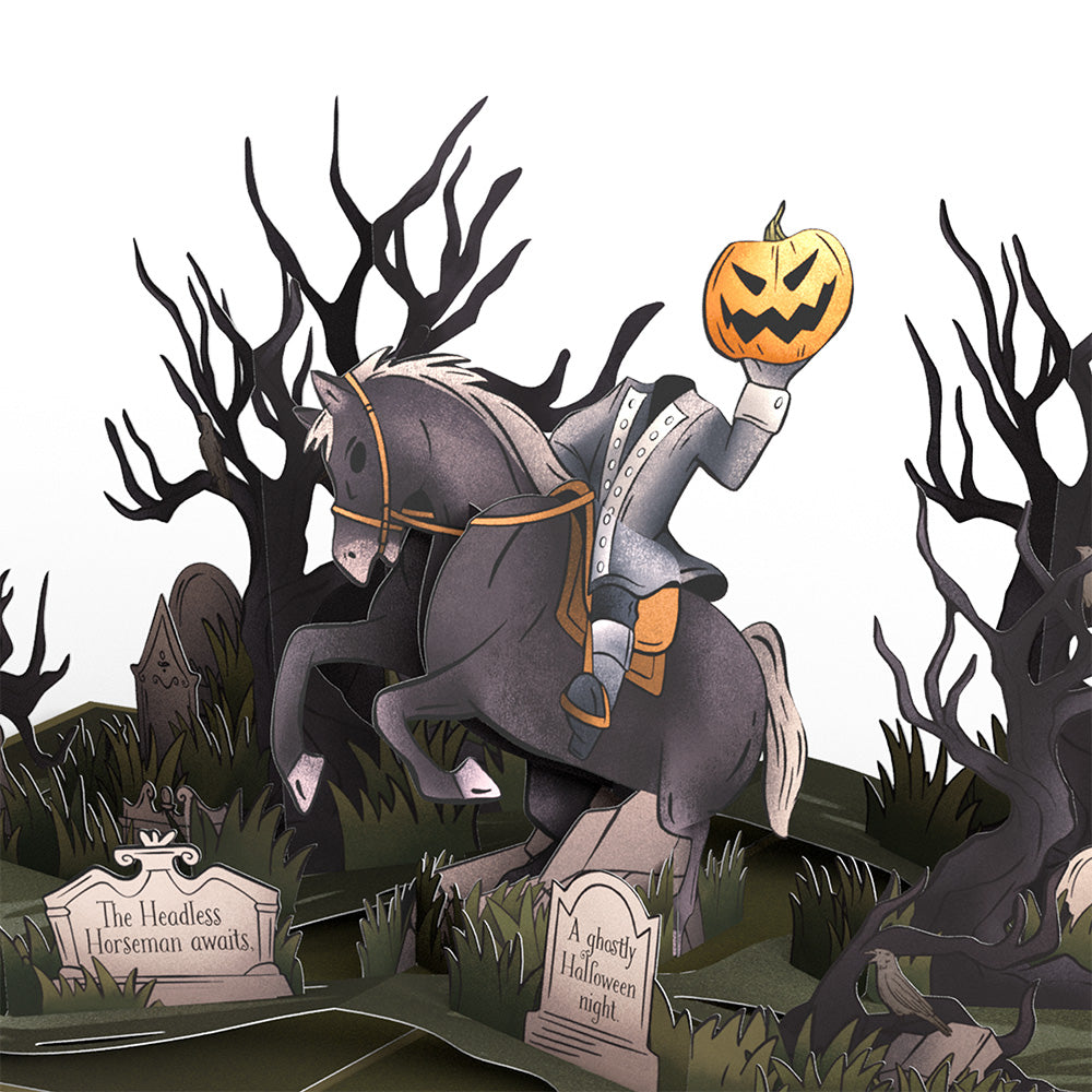 Headless Horseman Halloween Pop-Up Card