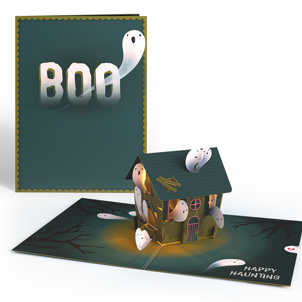 Happy Haunting Music and Lights Pop-Up Card