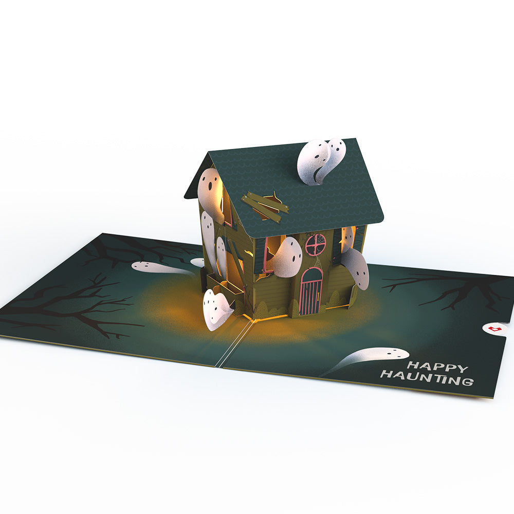 Happy Haunting Music and Lights Pop-Up Card