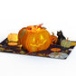 Happy Halloween Pumpkin Light-Up Pop-Up Card