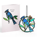Simple Hello Blue Jay Suncatcher Card