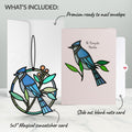 Simple Hello Blue Jay Suncatcher Card