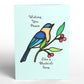 Wishing You Peace Bluebird Suncatcher Card