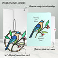 Wishing You Peace Bluebird Suncatcher Card