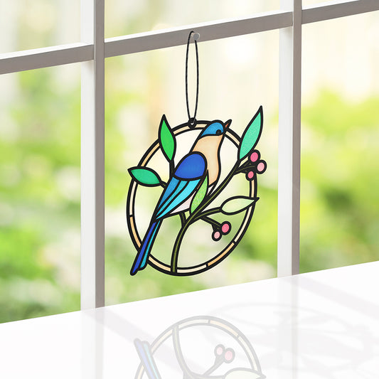 Wishing You Peace Bluebird Suncatcher Card