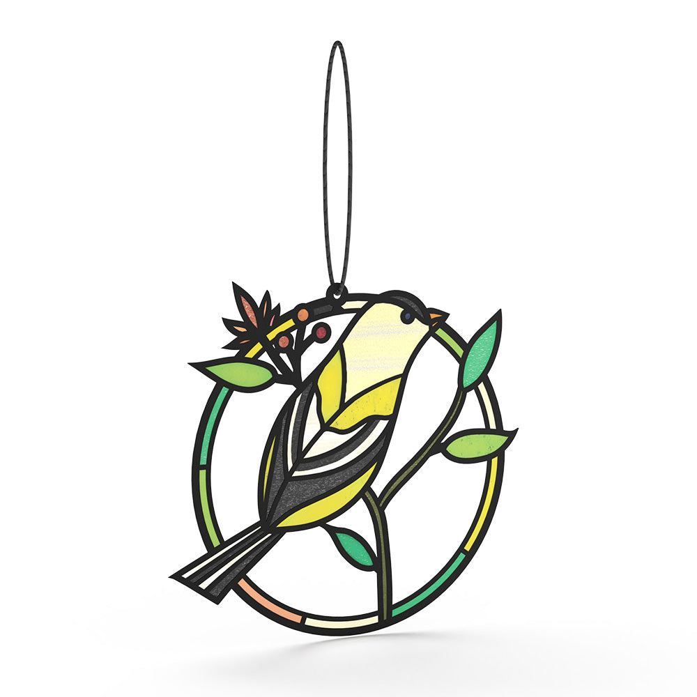 Goldfinch's Song Suncatcher Card