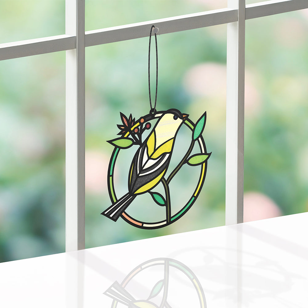 Goldfinch's Song Suncatcher Card
