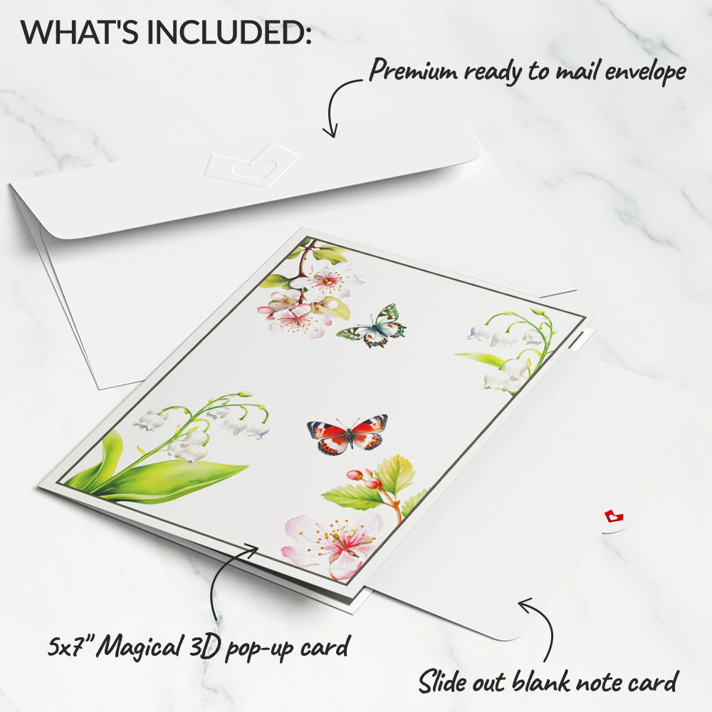 Born to Bloom: May Birth Month Flowers Pop-Up Card