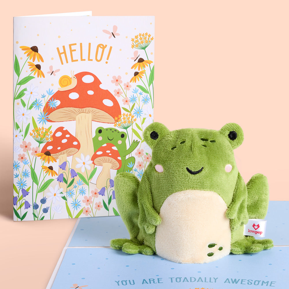 Toadally Awesome' Frog Plushpop Card and Bouquet Bundle – Lovepop