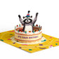 Go Feral Raccoon Birthday Pop-Up Card