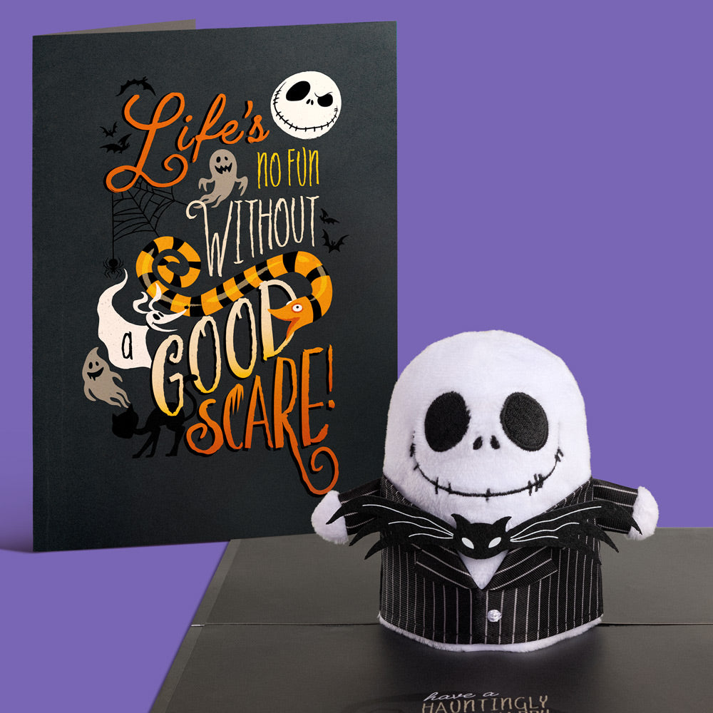 Disney Tim Burton's The Nightmare Before Christmas 'Hauntingly Happy Day' Jack Skellington Plushpop Card