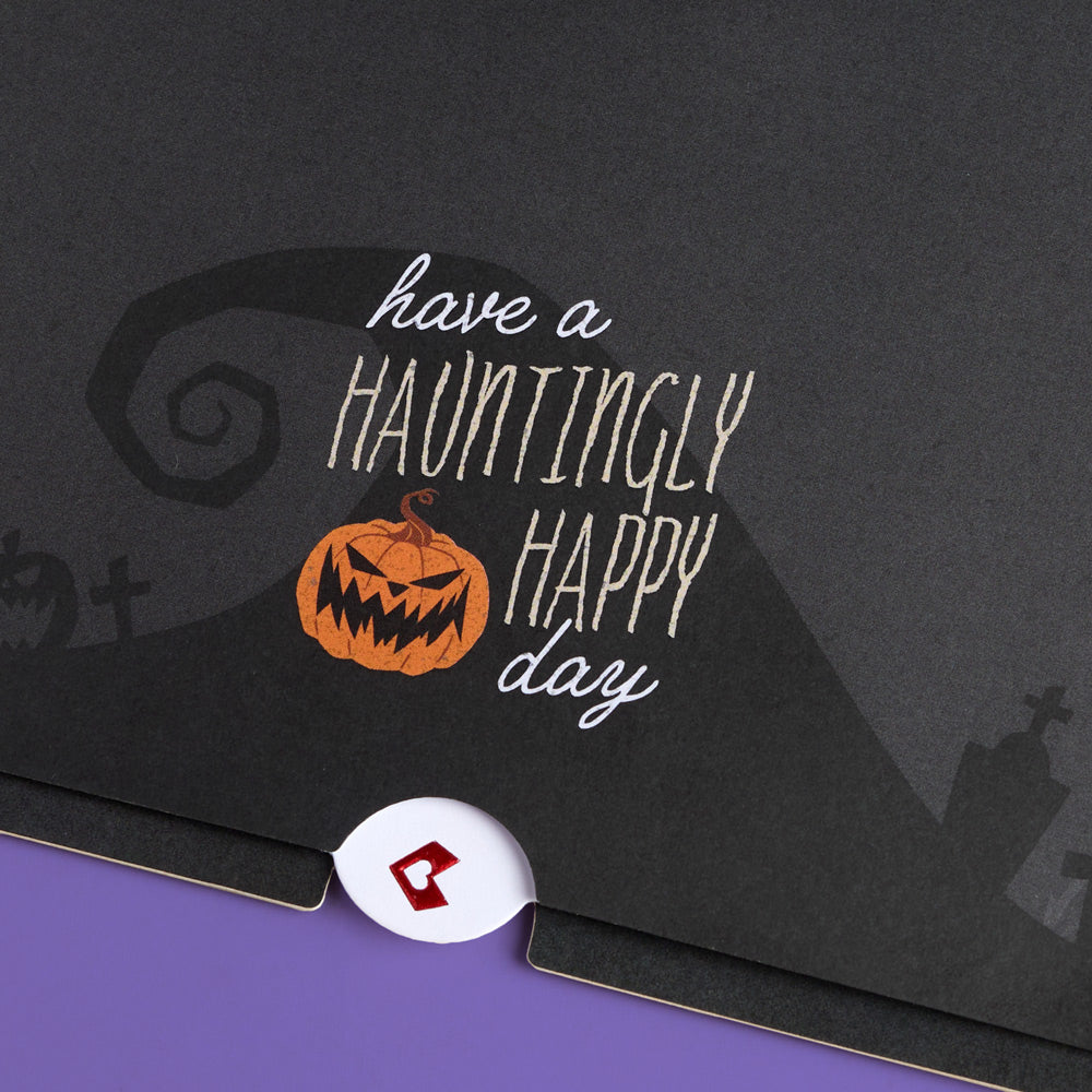 Disney Tim Burton's The Nightmare Before Christmas 'Hauntingly Happy Day' Jack Skellington Plushpop Card