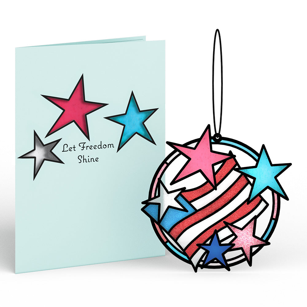 Let Freedom Shine Suncatcher Card