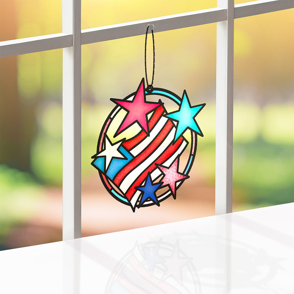 Let Freedom Shine Suncatcher Card