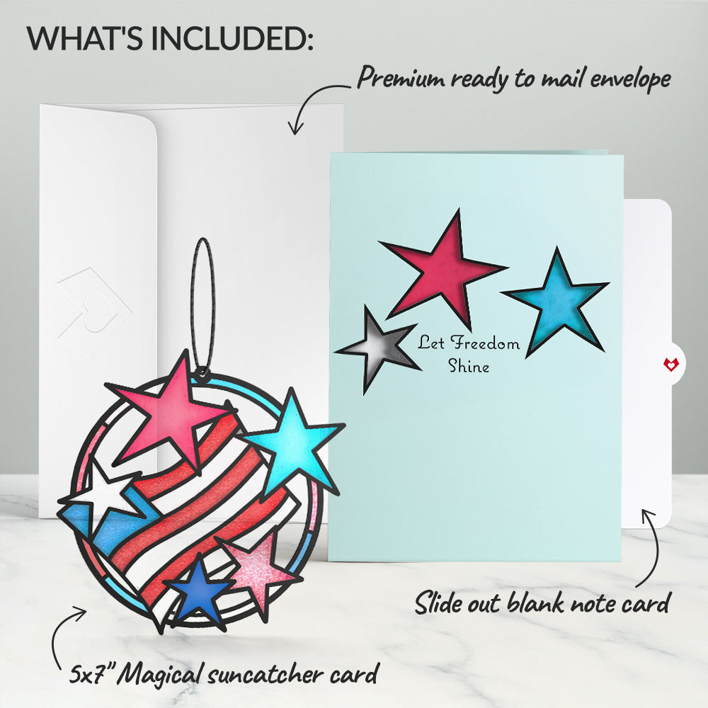 Let Freedom Shine Suncatcher Card