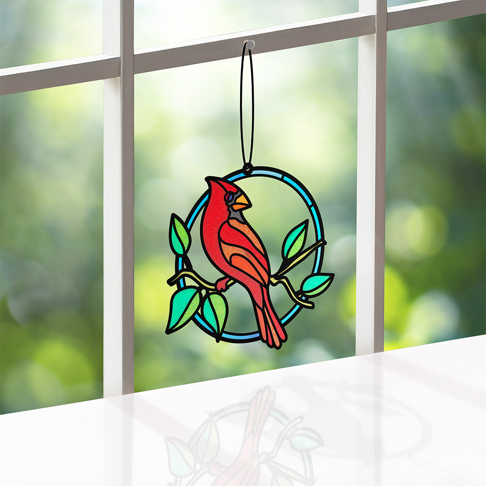 Sign of Love Cardinal Suncatcher Card