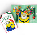 Minions Merry & Bright Light-Up Pop-Up Card