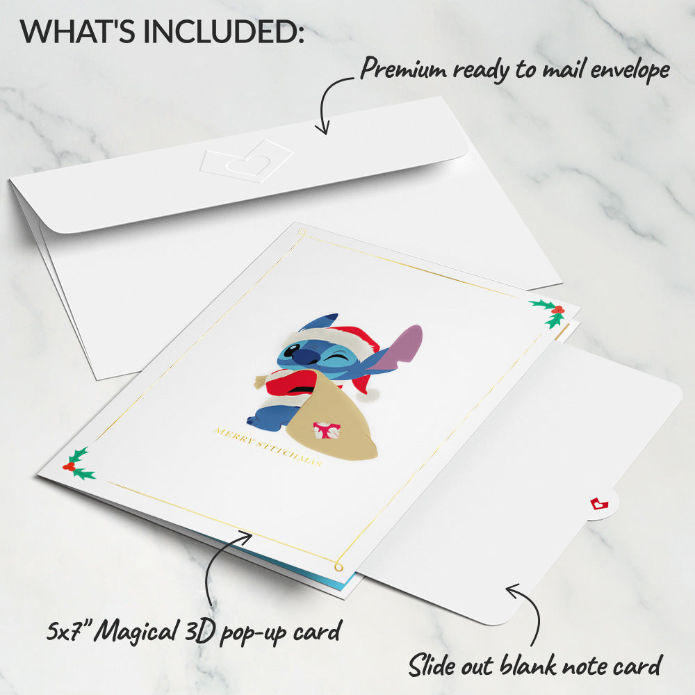 Disney's Stitch Merry Stitchmas Pop-Up Card