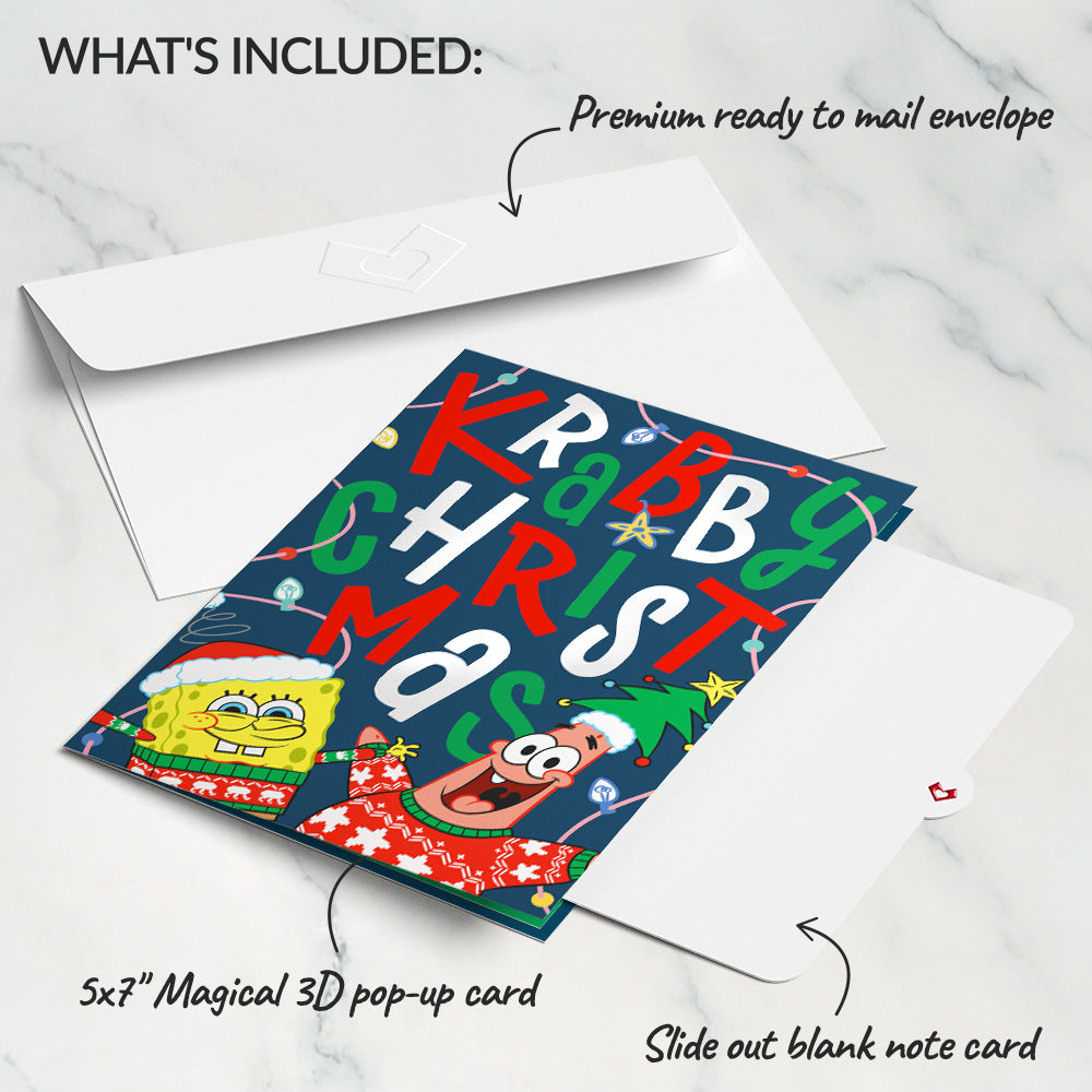 SpongeBob SquarePants Krabby Christmas Pop-Up Card
