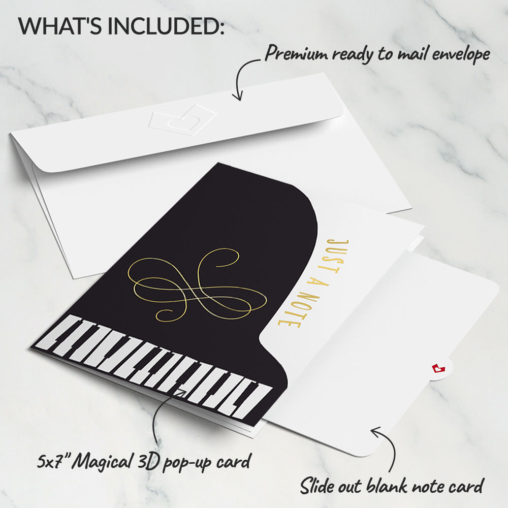 Just a Note Piano Pop-Up Card