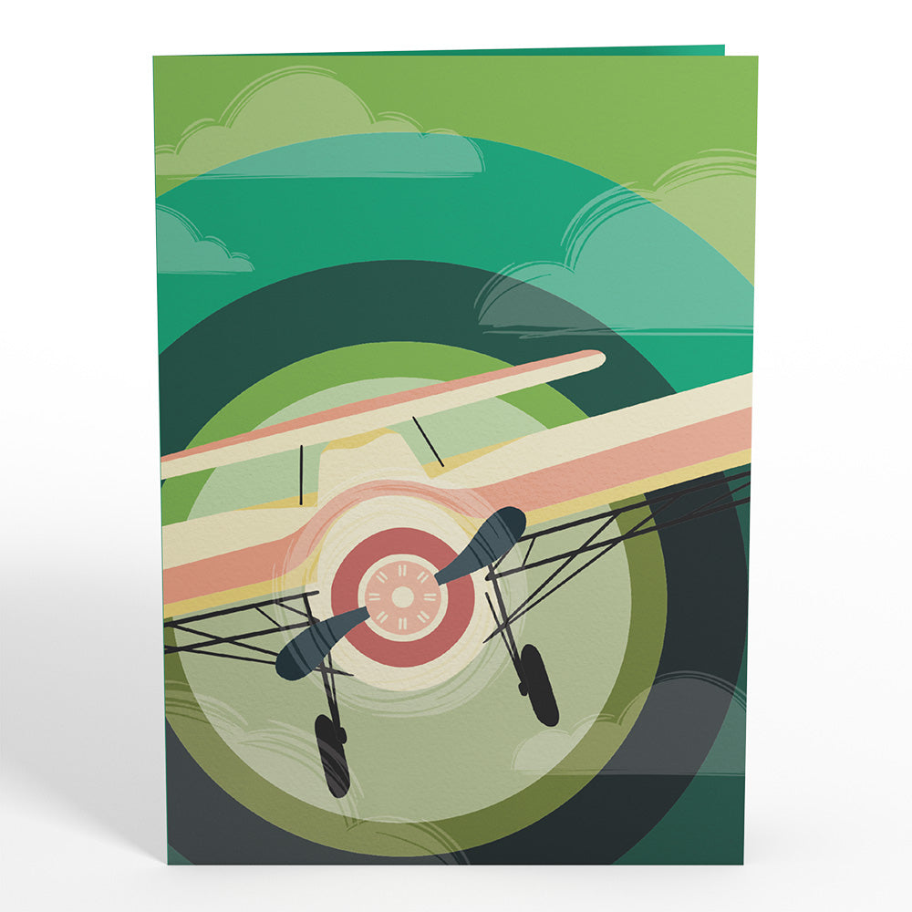 Vintage Plane Pop-Up Card