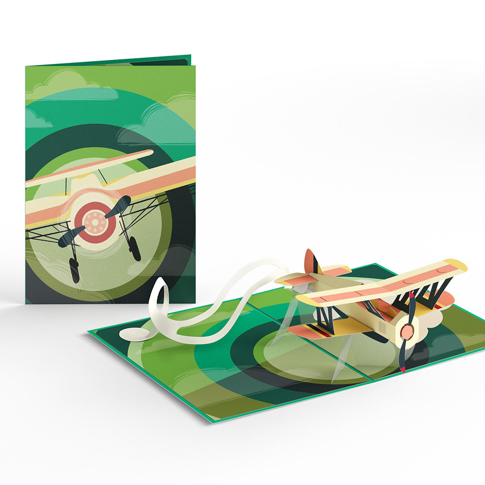Vintage Plane Pop-Up Card