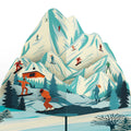 Mountain Snowboard Adventure Pop-Up Card