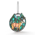 Calm Among the Trees Elk Suncatcher Card