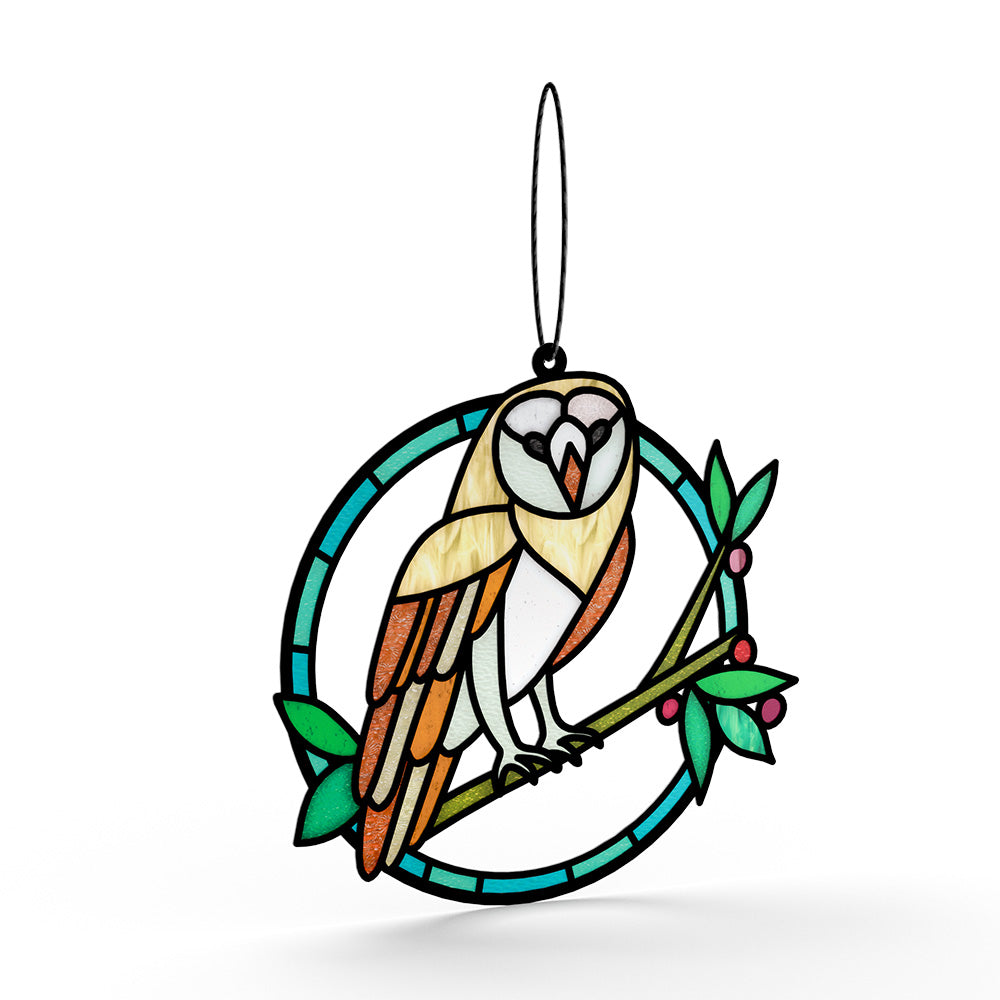 Nature's Peace Owl Suncatcher Card
