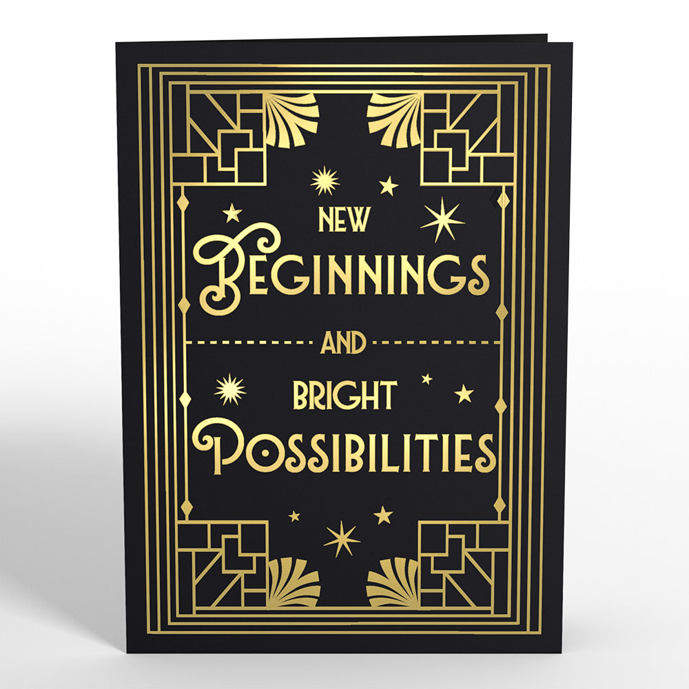 Art Deco New Year Pop-Up Card
