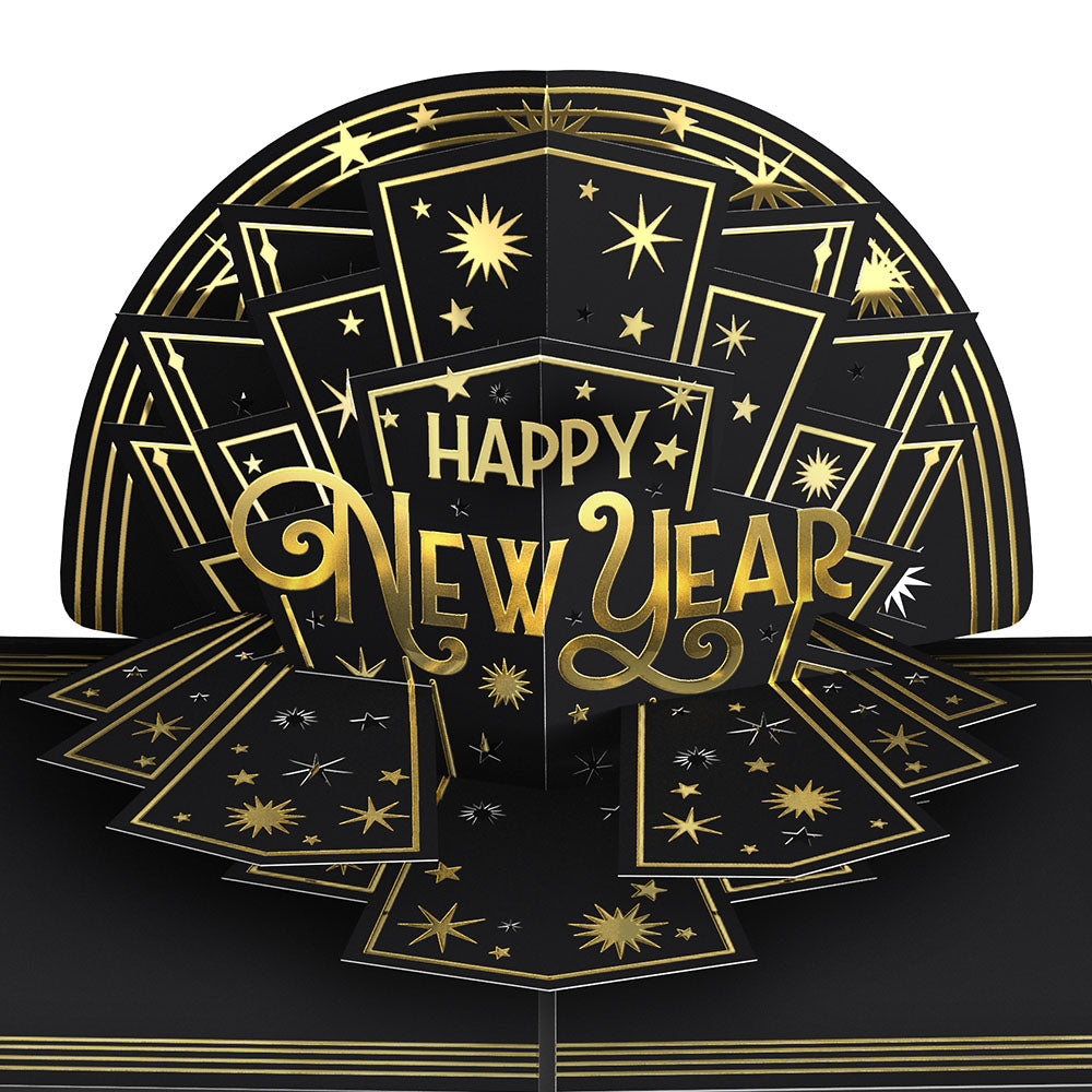Art Deco New Year Pop-Up Card