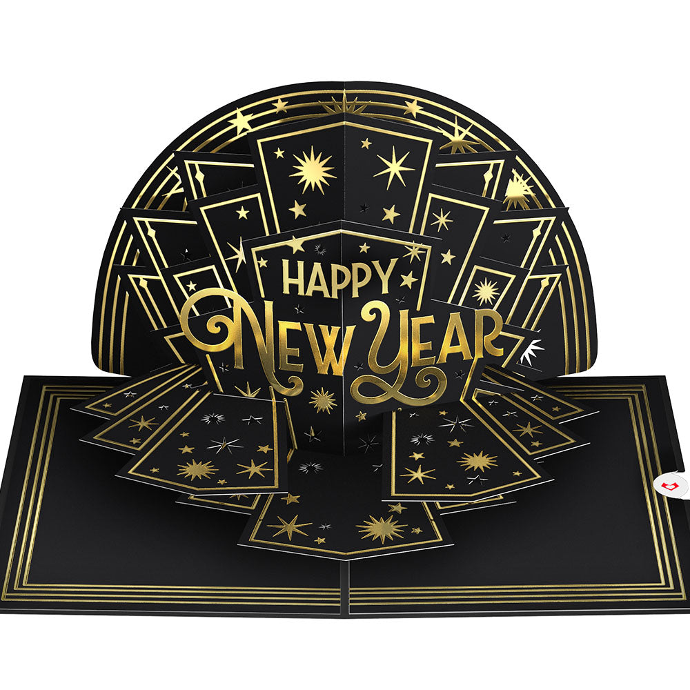 Art Deco New Year Pop-Up Card