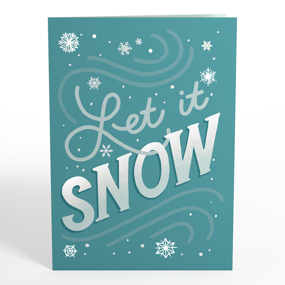 Let It Snow Winter Bunny Pop-Up Card