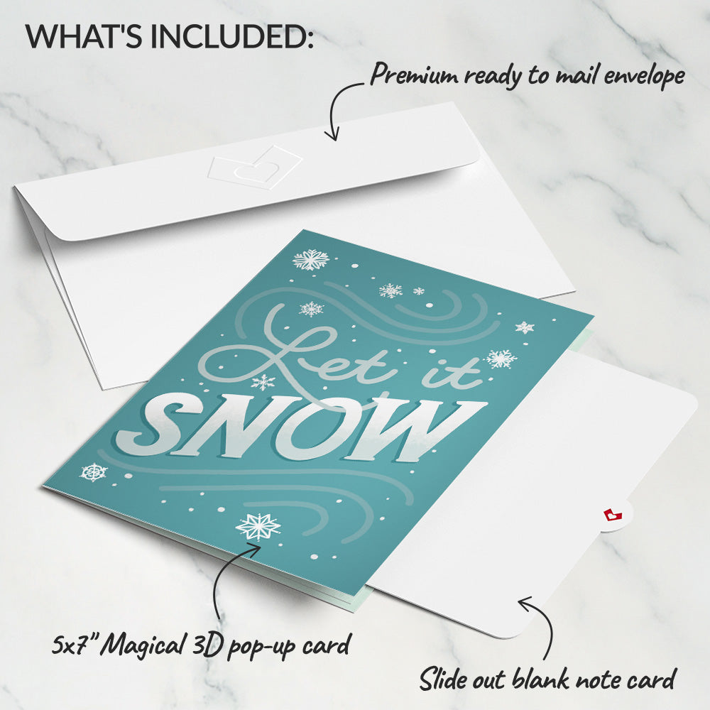 Let It Snow Winter Bunny Pop-Up Card