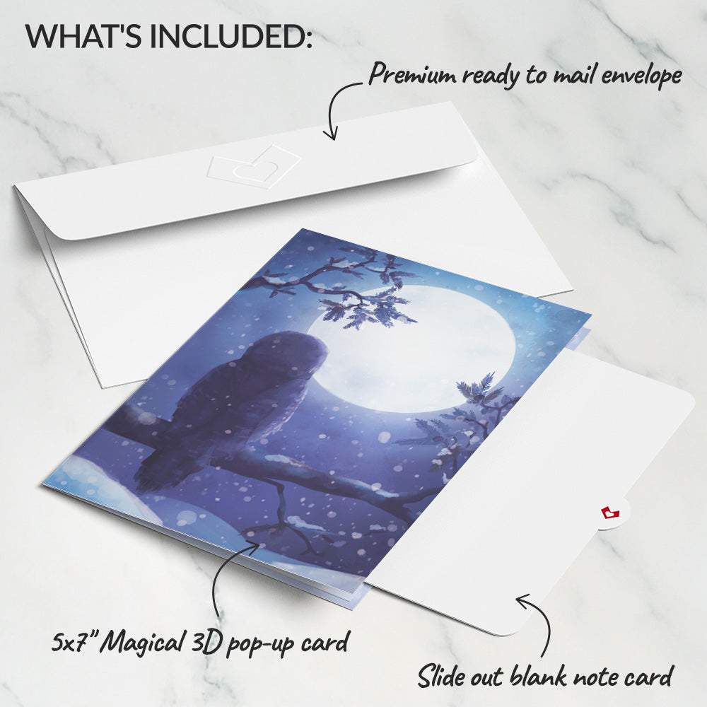 Snowy Owl Pop-Up Card