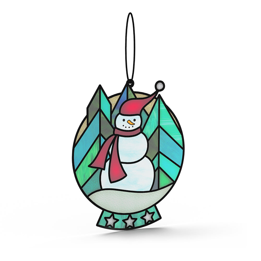 Warm Wishes Snowman Suncatcher Card