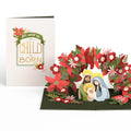 A Child is Born Christmas Pop-Up Card & Suncatcher Bouquet Bundle