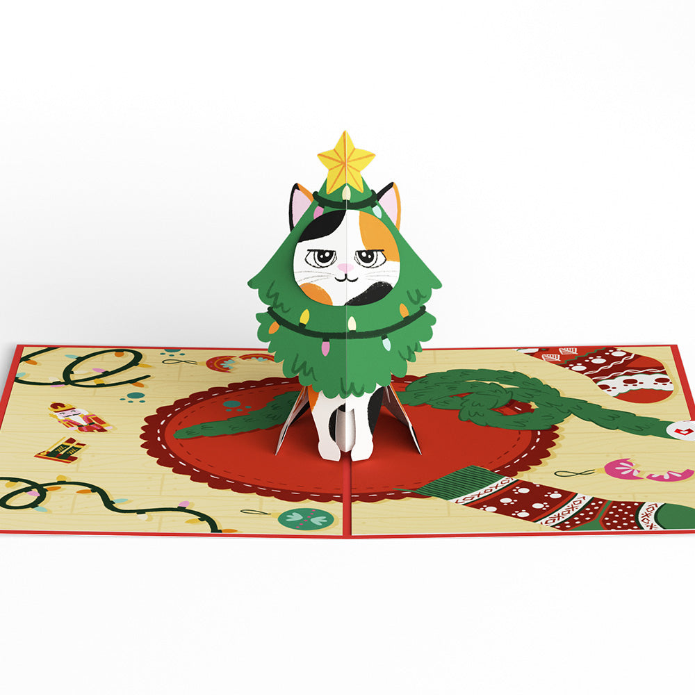 Meowy Cat-mess Christmas Pop-Up Card