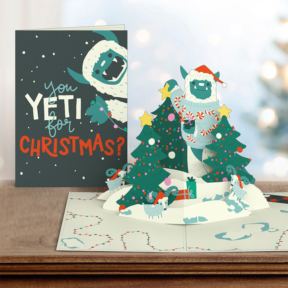 Yeti for Christmas Pop-Up Card