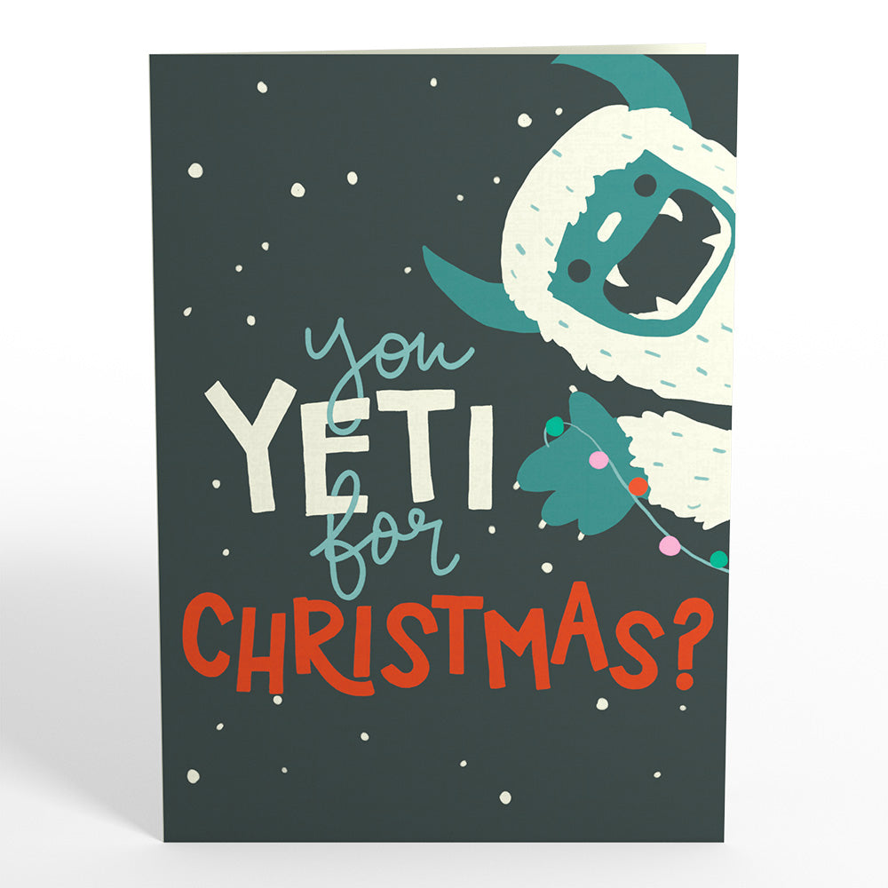 Yeti for Christmas Pop-Up Card