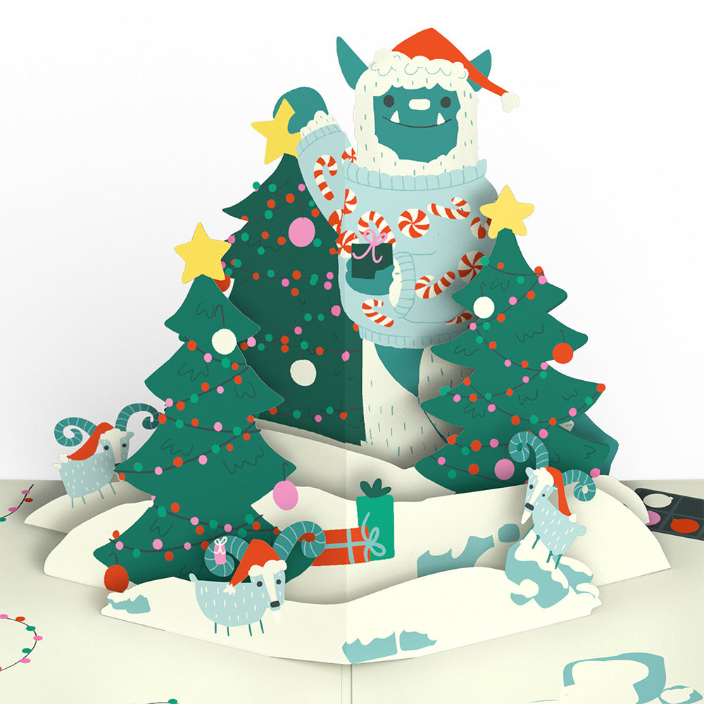 Yeti for Christmas Pop-Up Card