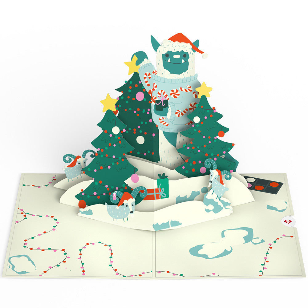 Yeti for Christmas Pop-Up Card
