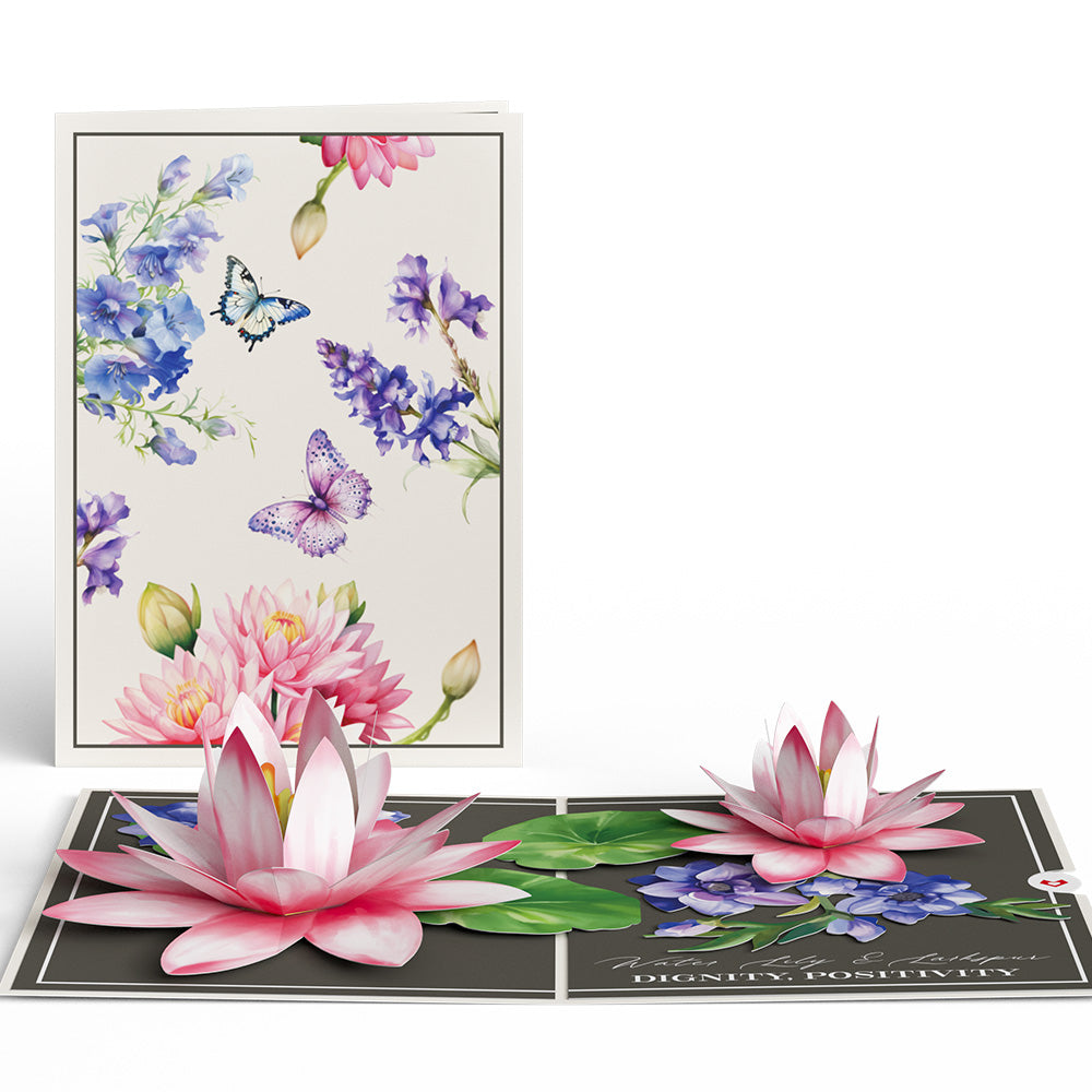 Born to Bloom: July Birth Month Flowers Pop-Up Card