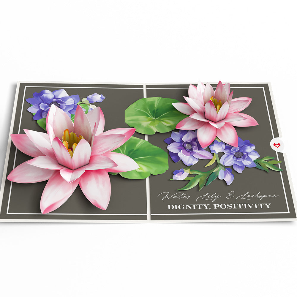 Born to Bloom: July Birth Month Flowers Pop-Up Card